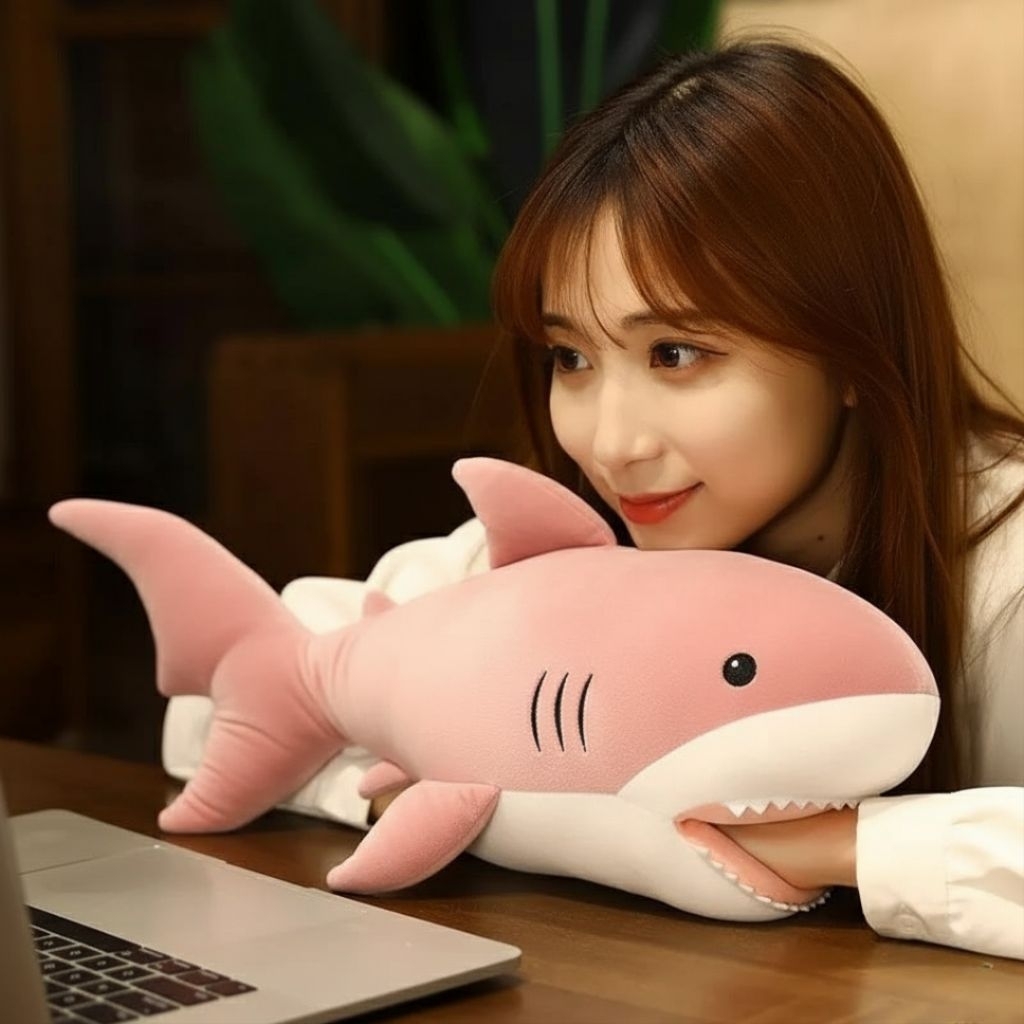 Boneka Bantal Ikan Hiu Pink Import Korea Original Shark Pillow plush Stuffed Toys plushie stuff toy 