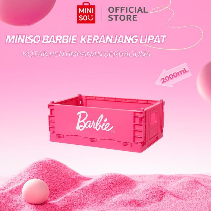 Miniso Barbie Storage Box Organizer Kotak Penyimpanan Kotak Penyimpanan