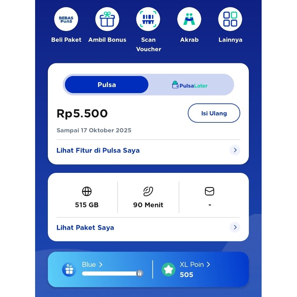 KARTU XL VIP 90% TRIPLE