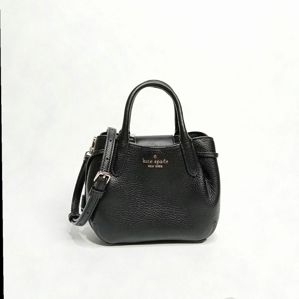 Ks Dumpling Mini Satchel Bag Leather Black