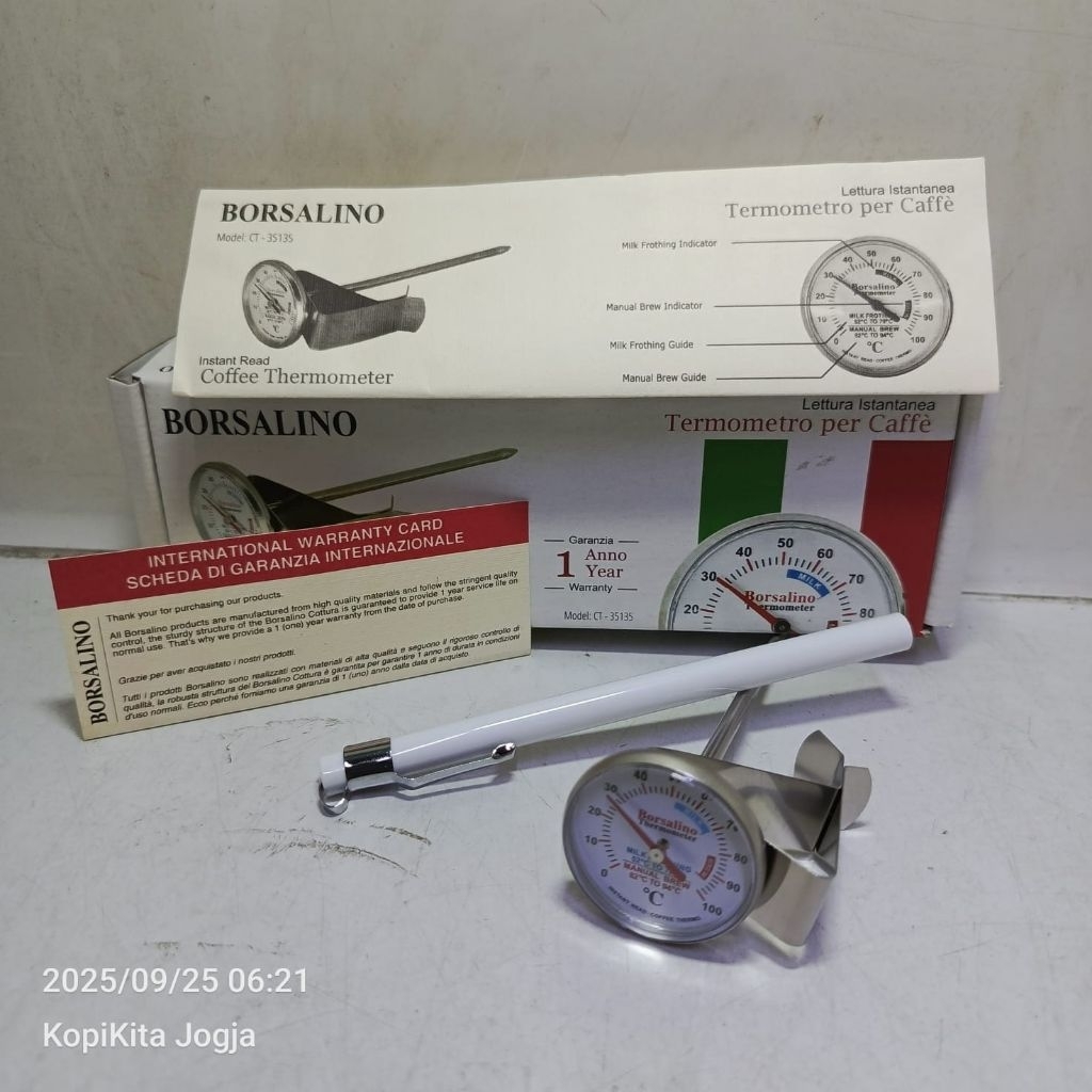 thermometer analog borsalino coffee