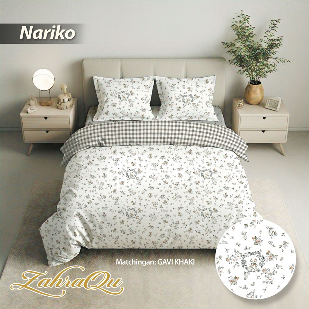 Bed Cover set Sprei Katun Jepang Shabby Ricotta
