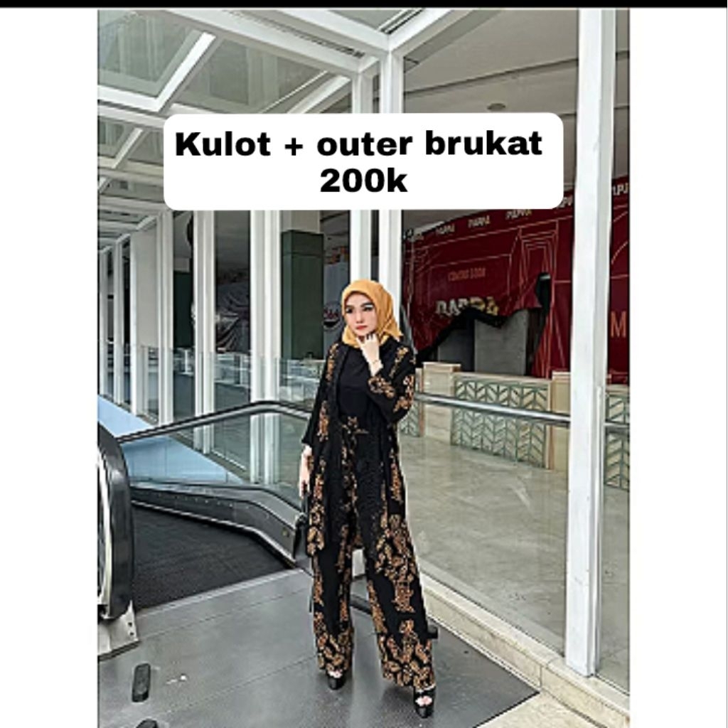 OUTER SET CELANA KULOT MOTIF WAYANG