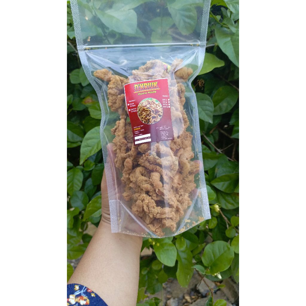Kripik Usus Crispy, Kripik Usus Ayam, Usus Ayam Crispy 200gr