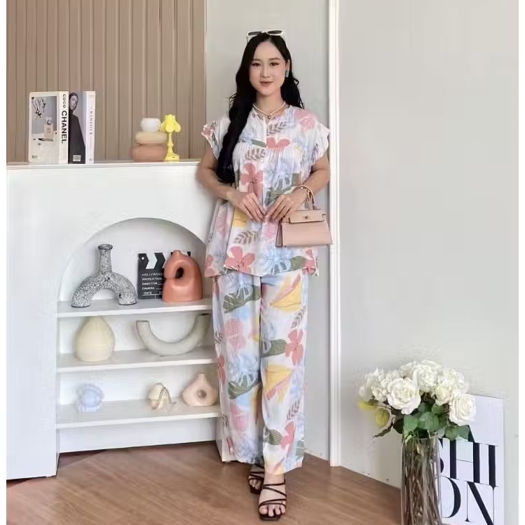 Aisha One Set by HD.id Dailywear Busui Friendly Piyama Jumbo