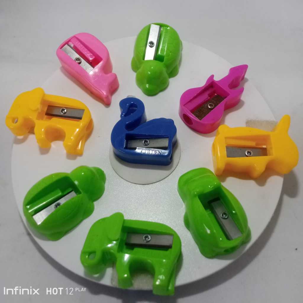 Serutan Pensil Warna Toples / Serutan Pensil Lucu – Alat Tulis Sekolah Praktis