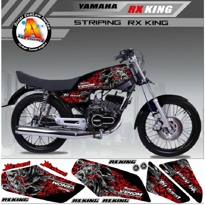 STRIPING RX KING VARIASI STIKER RX KING STRIPING VENOM |KODE A342