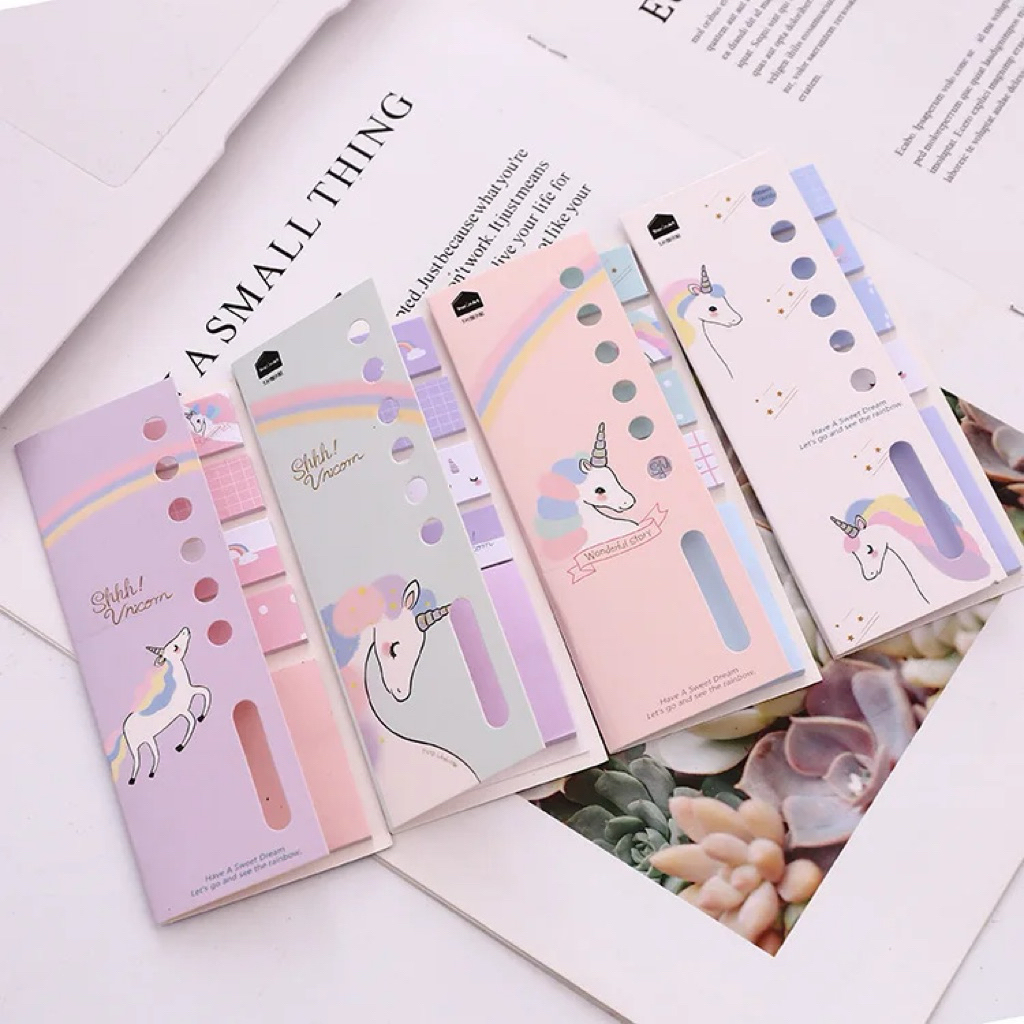 [NEW] Sticky Notes Unicorn / Penanda Buku Tulis / Pembatas Buku Binder / Sticky Marker Kertas