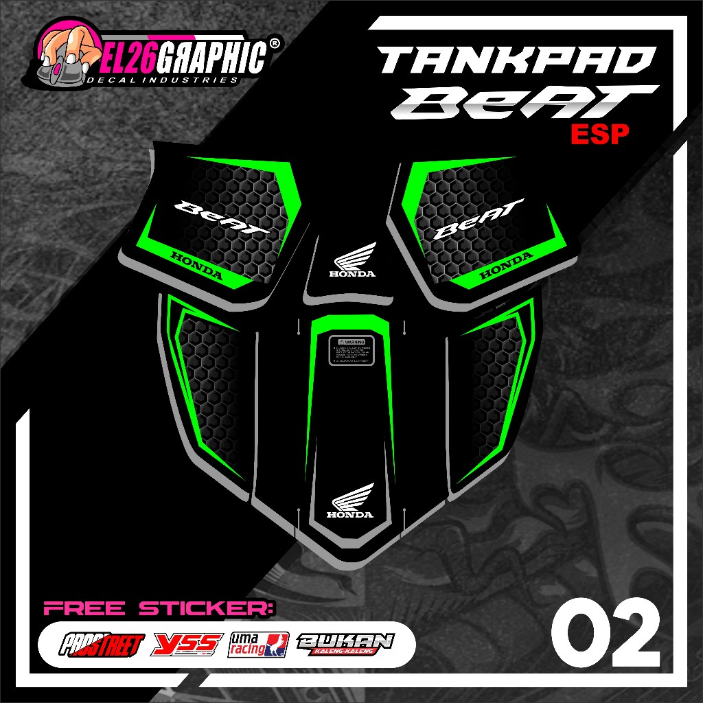 02 STICKER TANKPAD DASBOR BEAT ESP - STIKER TANKPAD DASBOR BEAT ESP