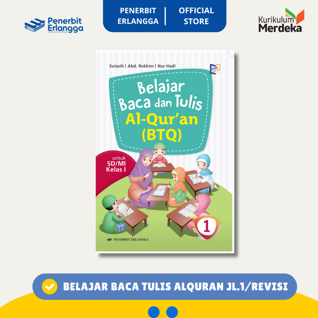 [Erlangga Official] Belajar Baca Tulis Al-Quran (BTQ) Sd/Mi Kelas 1