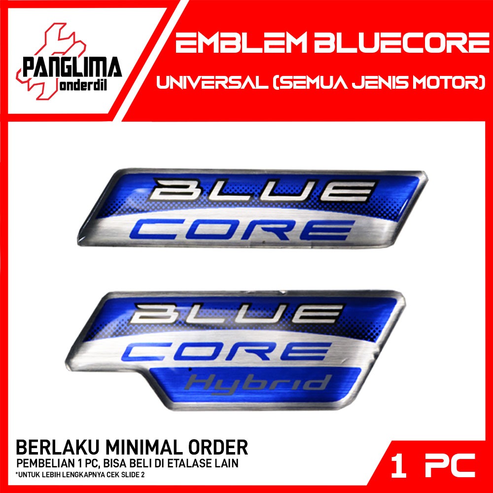 PARTAI Emblem Bluecore Universal Semua Jenis Motor Mio M3 & Mio S & Fino 125 & Soul GT & NMAX & Aero