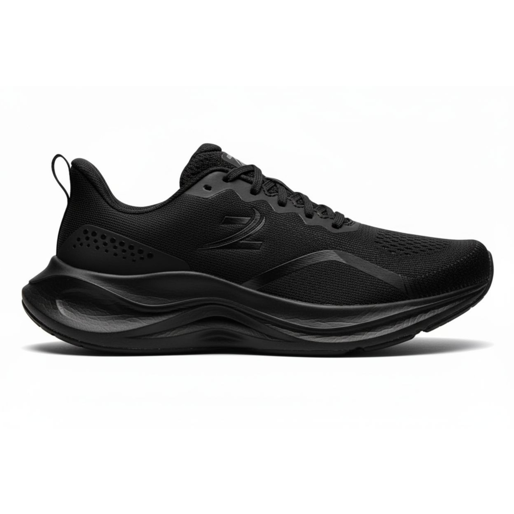ZEVIL Sepatu Olahraga Lari Pria Black Sneakers Warna Hitam Running Sporty