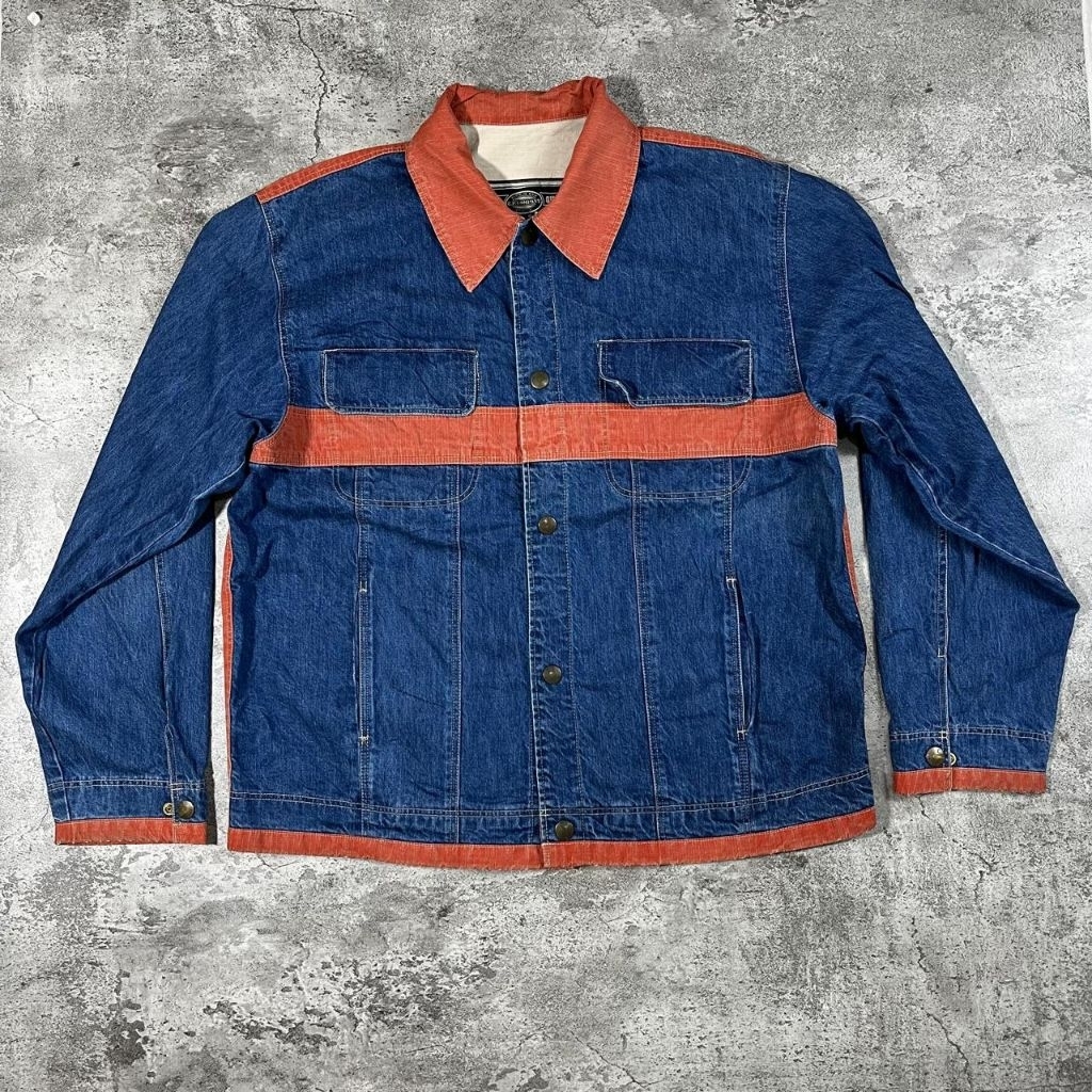 jaket kerja CP.COMPANY vintage bahan jeans x nylon used