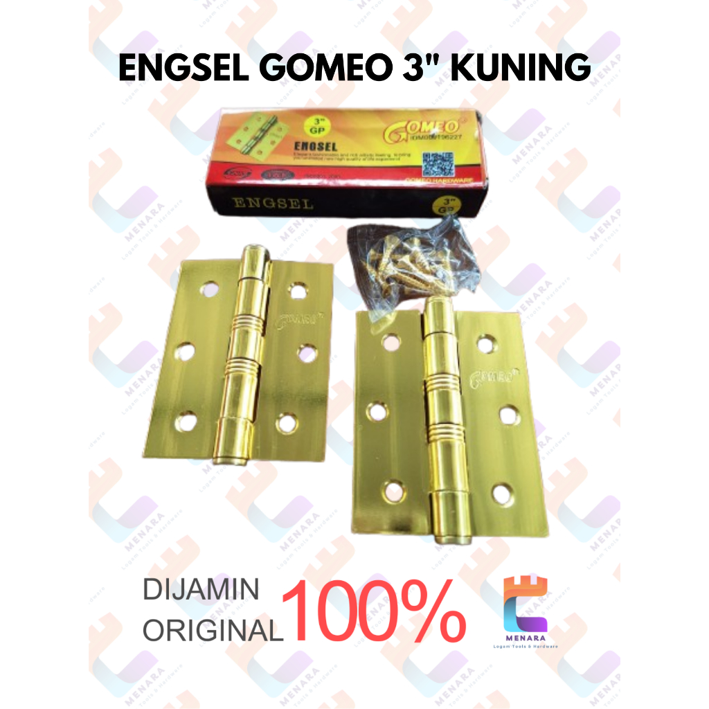 Engsel Jendela Engsel Pintu Rumah GOMEO 3 inch KUNING