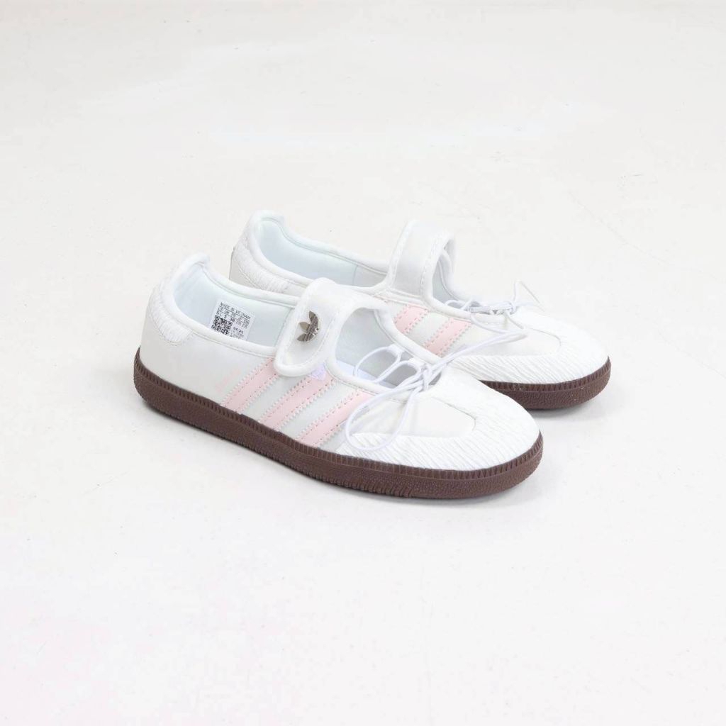 Sepatu Adidas Ballet Samba Mary Jane Wanita – Putih Pink – Sneakers Original