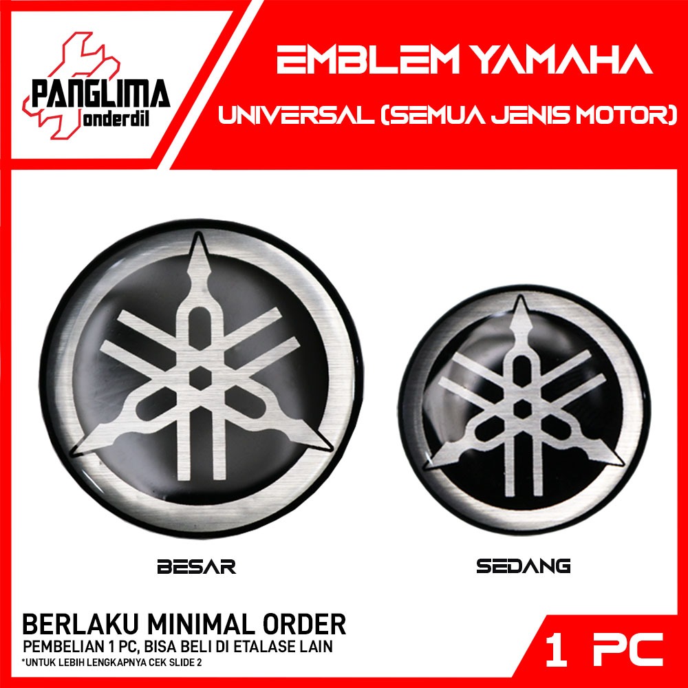 PARTAI Emblem Yamaha Universal Semua Jenis Motor R15 & R25 & MT 25 & XSR 155 & Jupiter Z & Jupiter M