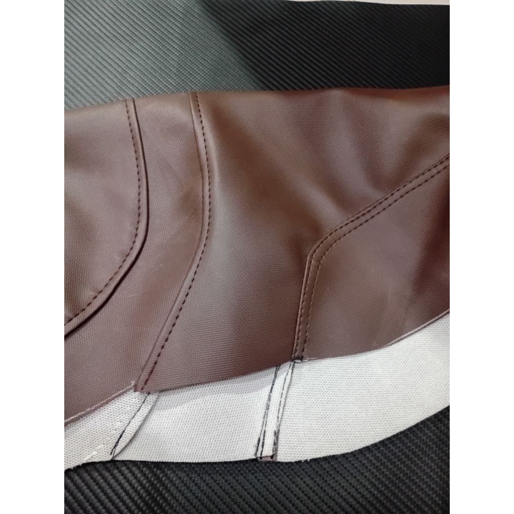 sarung kulit jok motor scoopy coklat universal