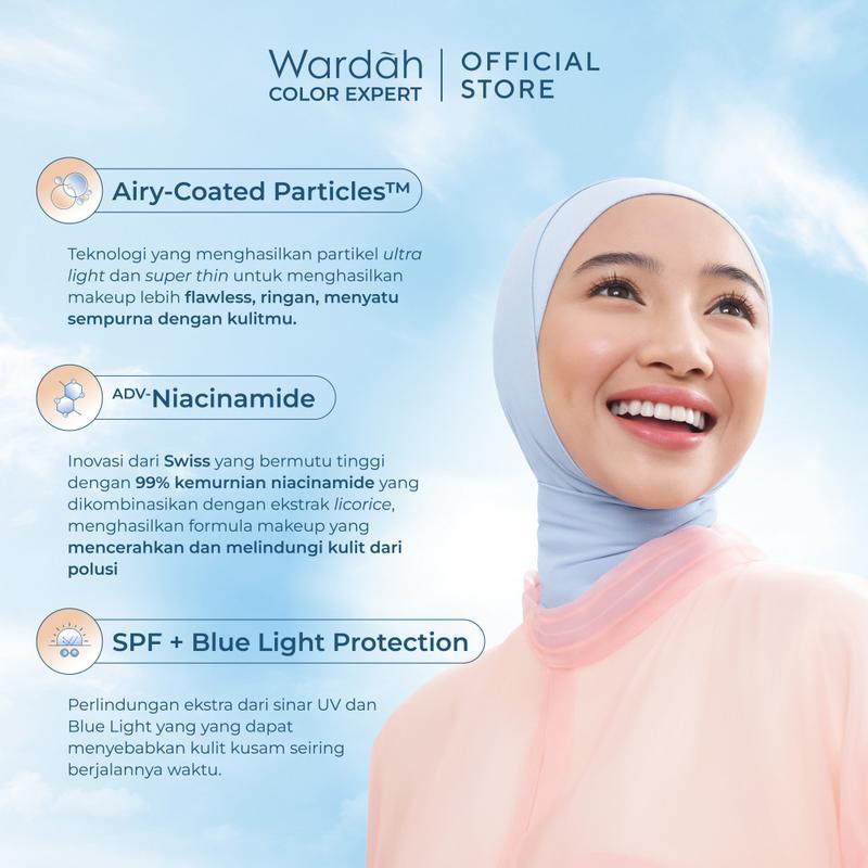 wardah lightening powder foundation light feel kemasan refill / bedak padat wardah / bedak kecantika