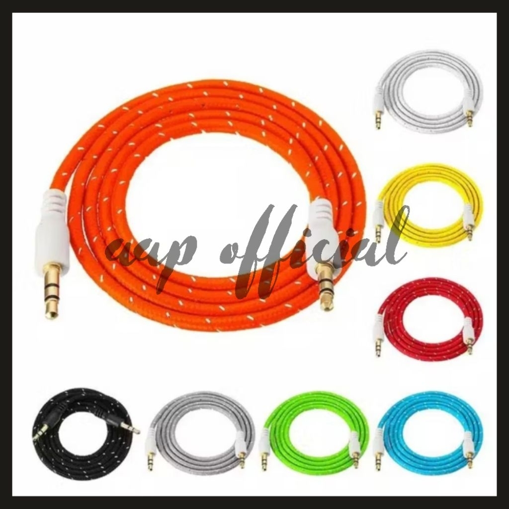 Kabel Aux Audio Tali Sepatu Audio 1 in 1 Sound Hp Ke Speaker Aktif Audio Mobil Jek Salon Ke hp