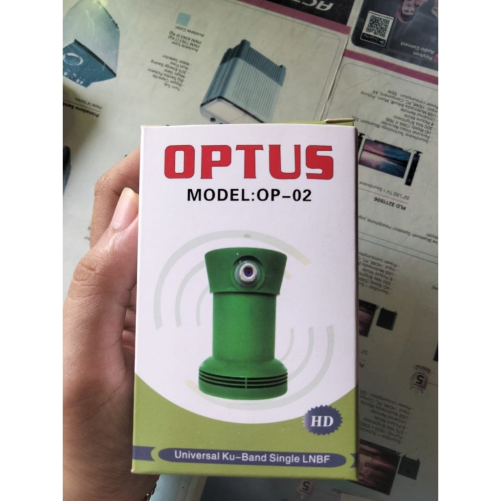 Optus Op-02 LNB KU - BAND Sigle LNBF Universal HD - Parabola Mini Receiver