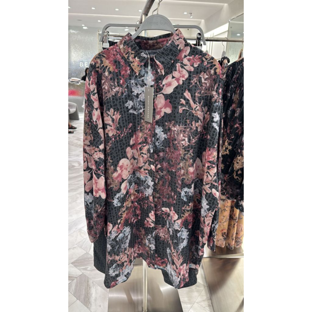 benang jarum Viola Shirt Dress - Dark Viola Viola Puff Shirt - BlossomViola Oversized Shirt - Dark V