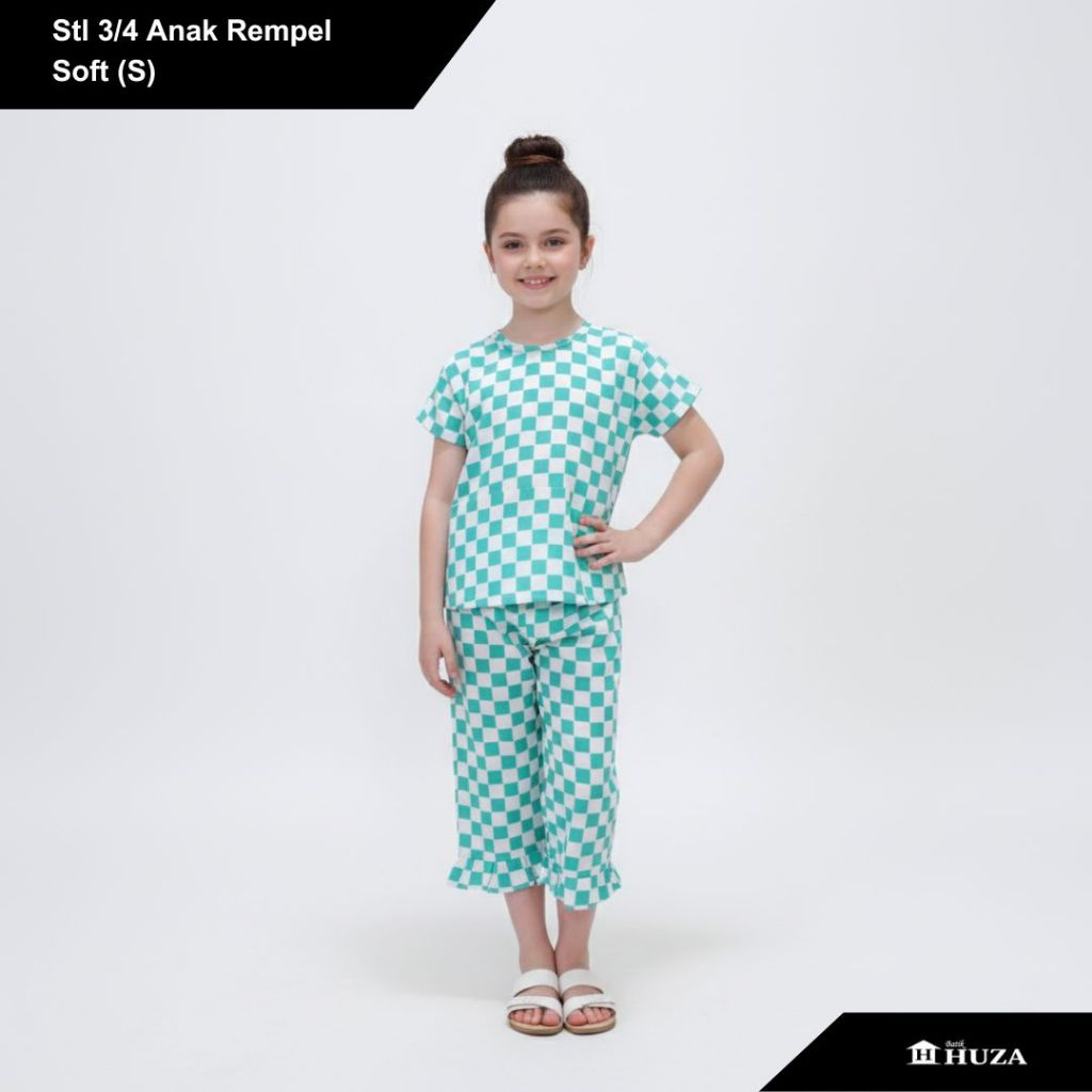 Batik Huza Setelan Batik 3/4 Anak Rempel Soft (S)