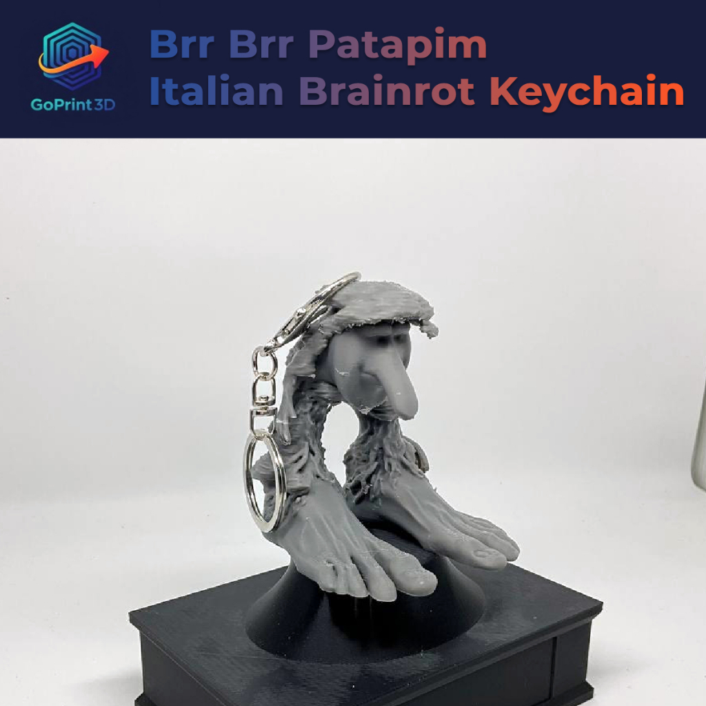 Brr Brr Patapim Italian Brainrot Keychain Meme Figure - Gantungan Kunci Figur Meme Viral