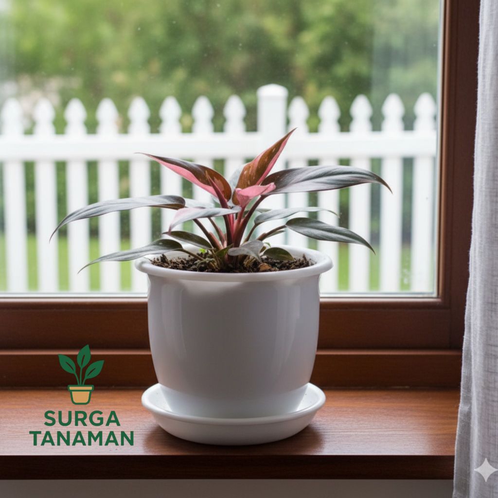 Tanaman hias indoor philodendron pink princess - tanaman philodendron pink princess - tanaman cantik