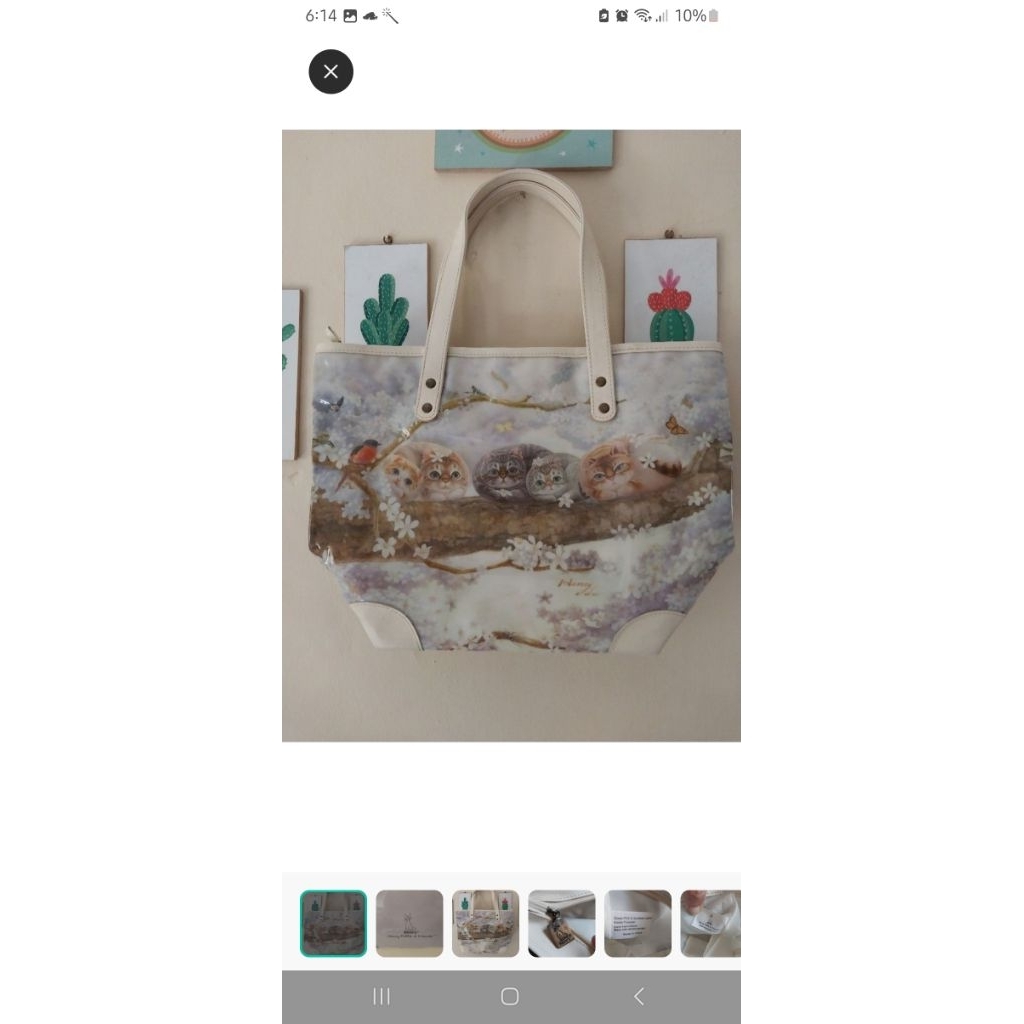Henry cats and friends pvc tote bag