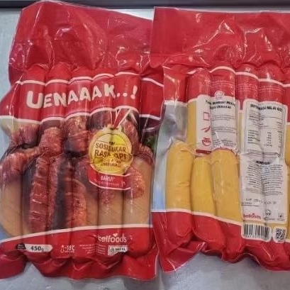 Belfood uenak sosis bakar sapi mini 475 gram