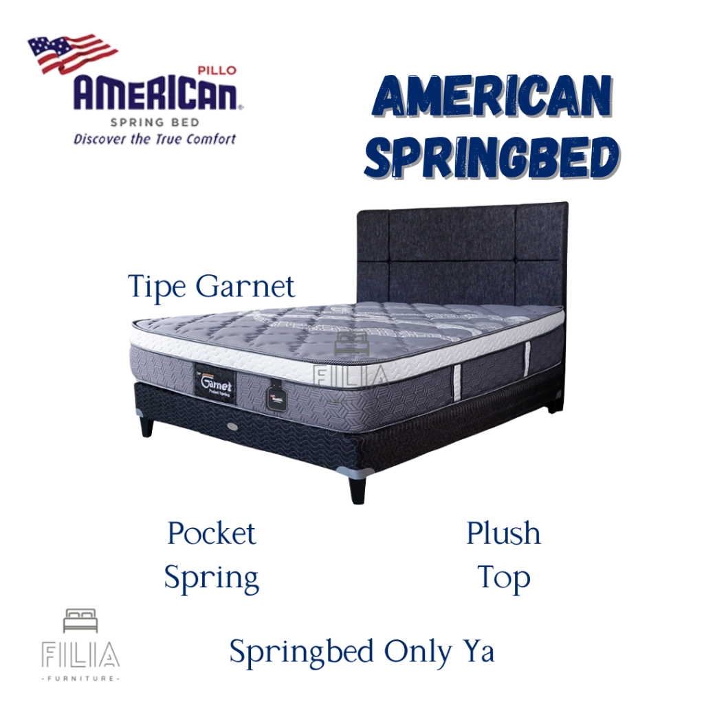 AMERICAN SPRINGBED TIPE GARNET GARANSI 15 TAHUN ORIGINAL PABRIK