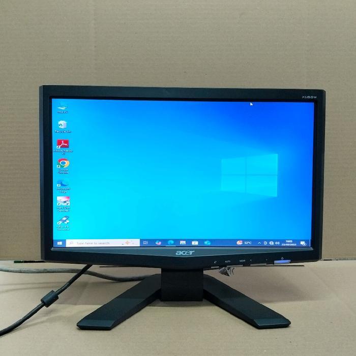 Monitor Acer LCD 16inch Wide Lengkap Kabel No minus