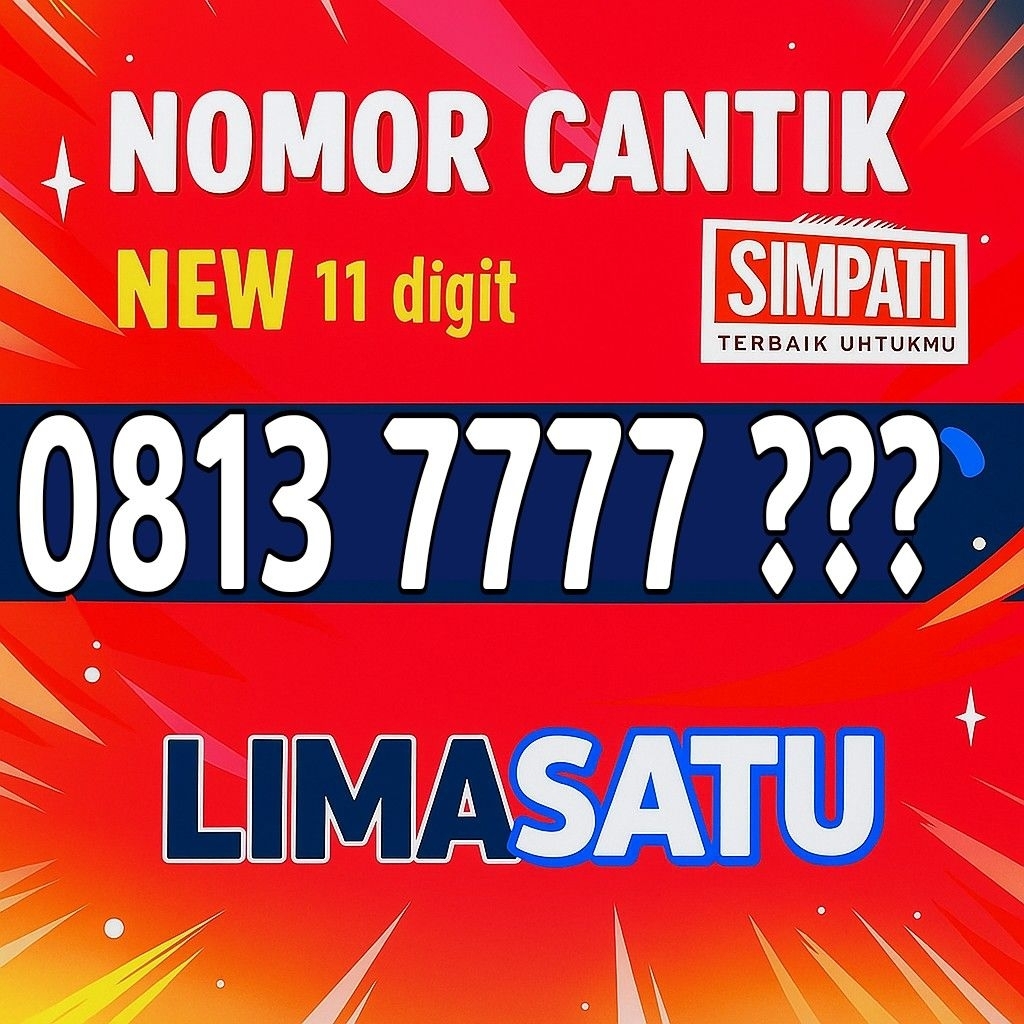 Nomor Cantik Simpati 11 digit 7777 Nomor Cantik Telkomsel  11 digit kwartet 7777