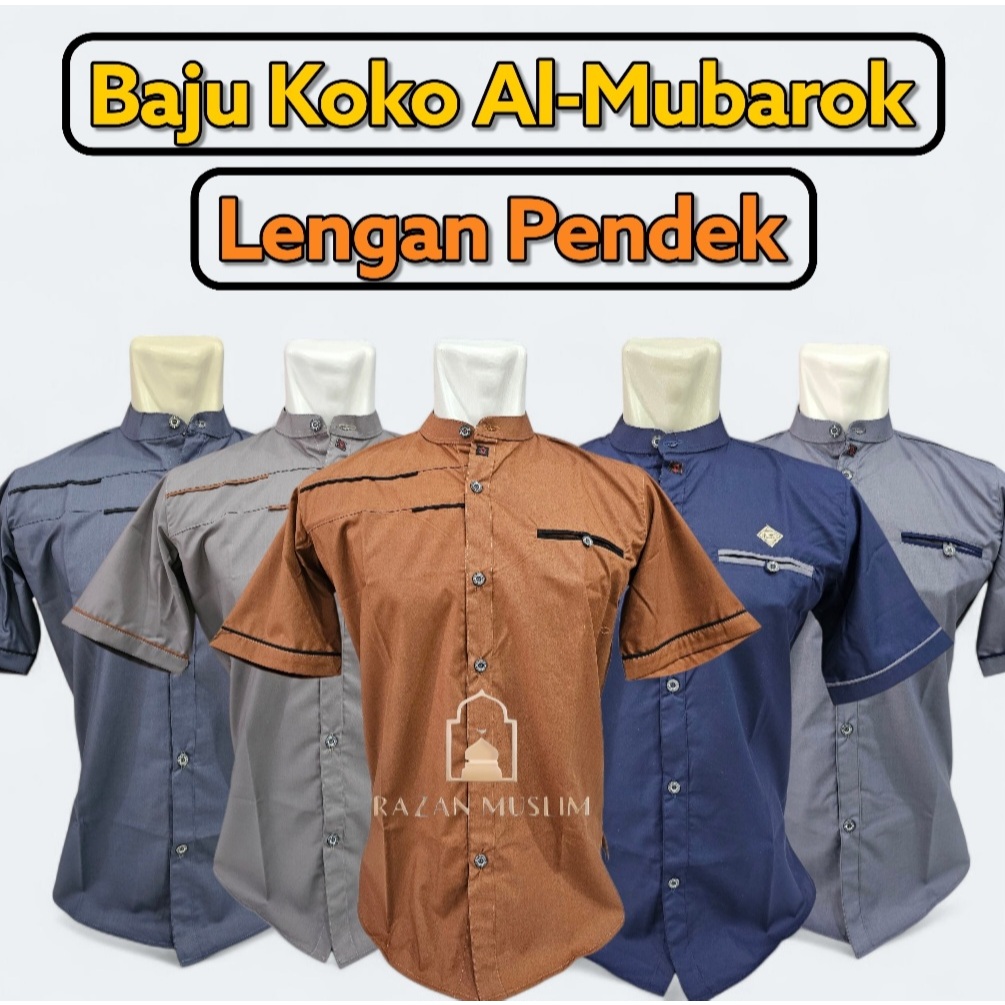 Baju Koko Al-Mubarok Pria Dewasa Saku Klep – Bahan Sultan Raja Premium Termurah