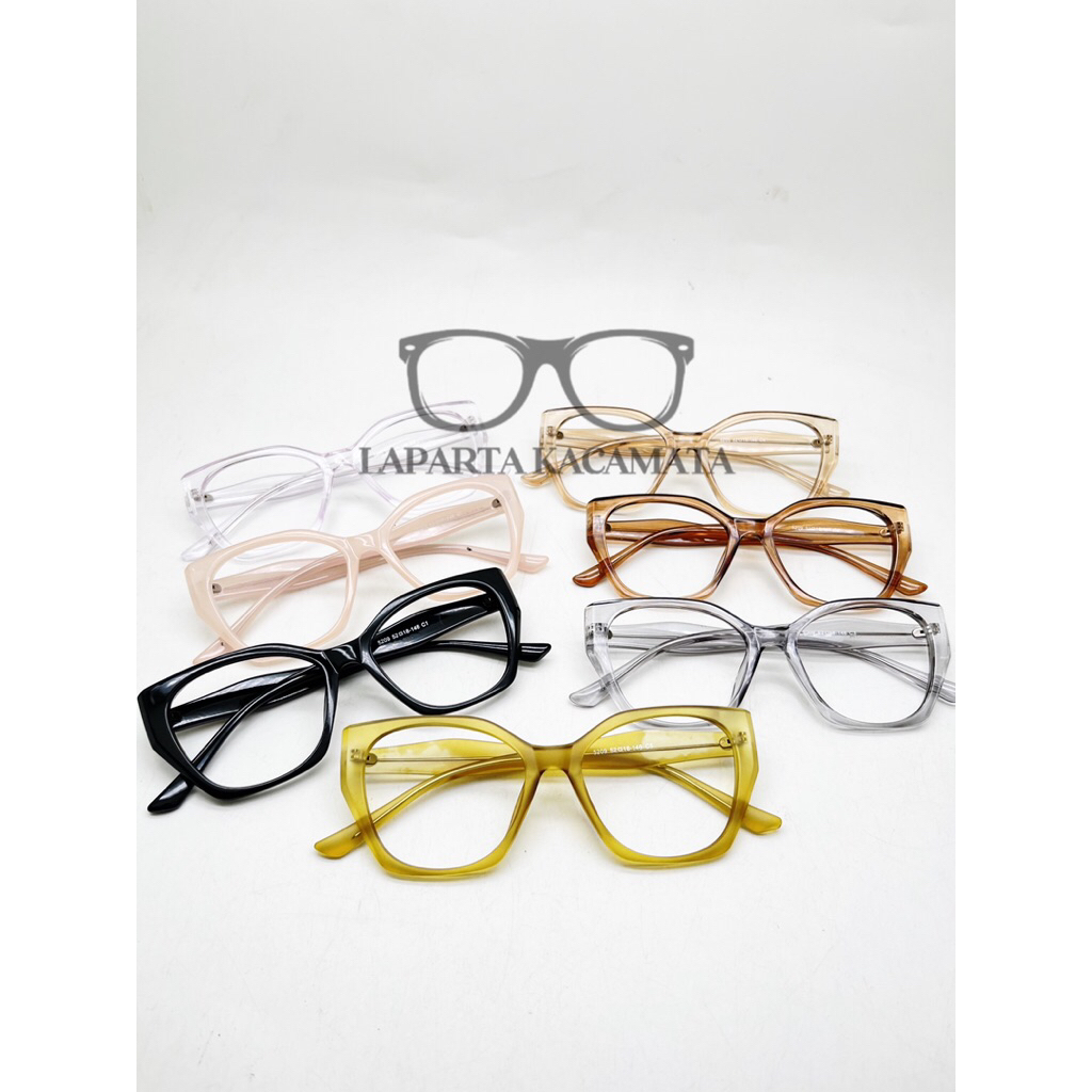 (Buy1Get)Kacamata Cat eye Sella Unisex 5209 lens Photocromic Bluecromic Blueray Antiradiasi Frameonl