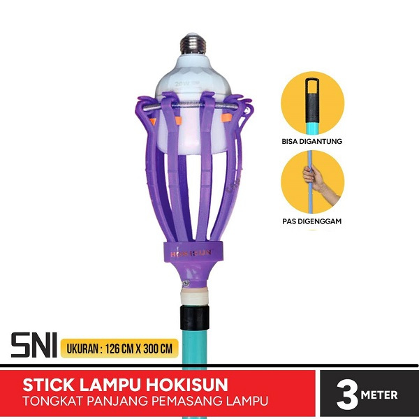 Tongkat Lampu Stik HOKISUN 3 Meter Pasang Lampu Tinggi