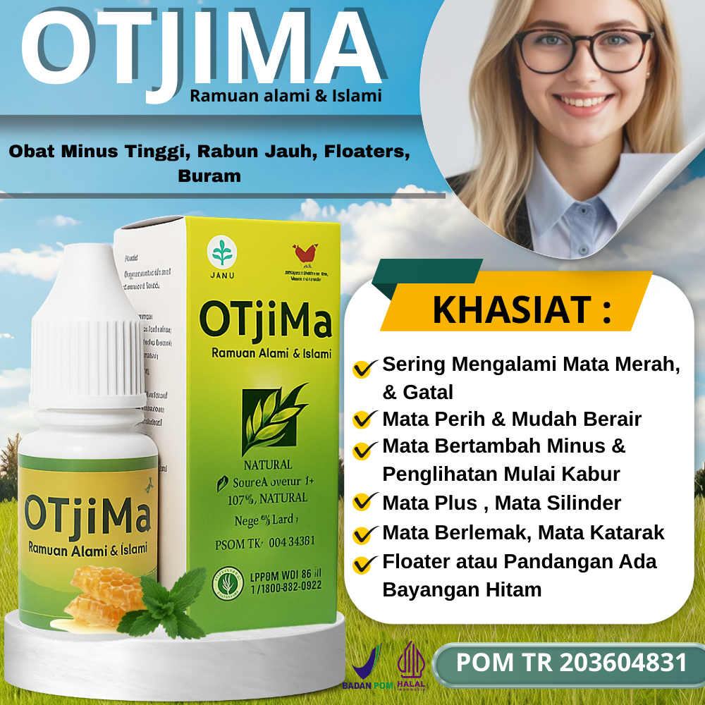 Obat Tetes Mata OTEM OTJIMA Asli Naturaid – Minus Tinggi, Rabun Jauh, Floaters, Buram
