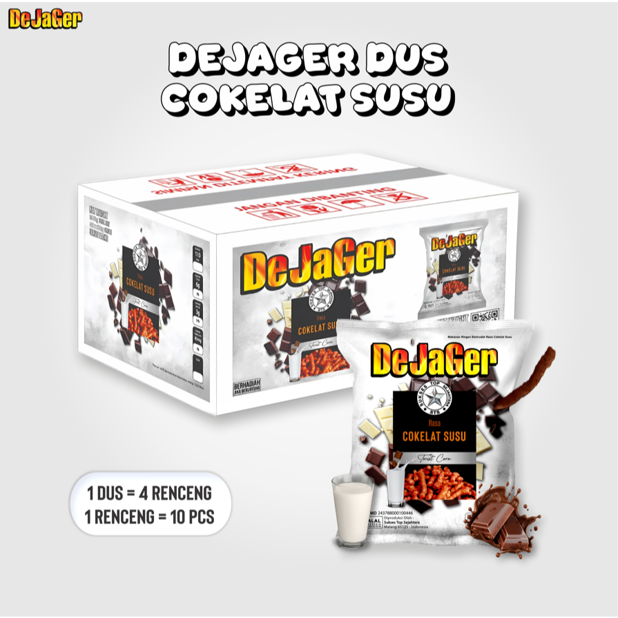 Dejager Twistcorn Dus isi 40 pcs rasa Cokelat susu