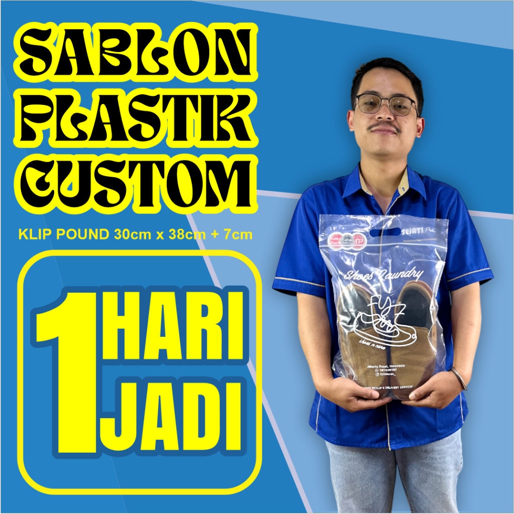 Sablon Plastik Ziplock Untuk Laudry Sepatu / Shoes Laundry - SEJATIPRINTING