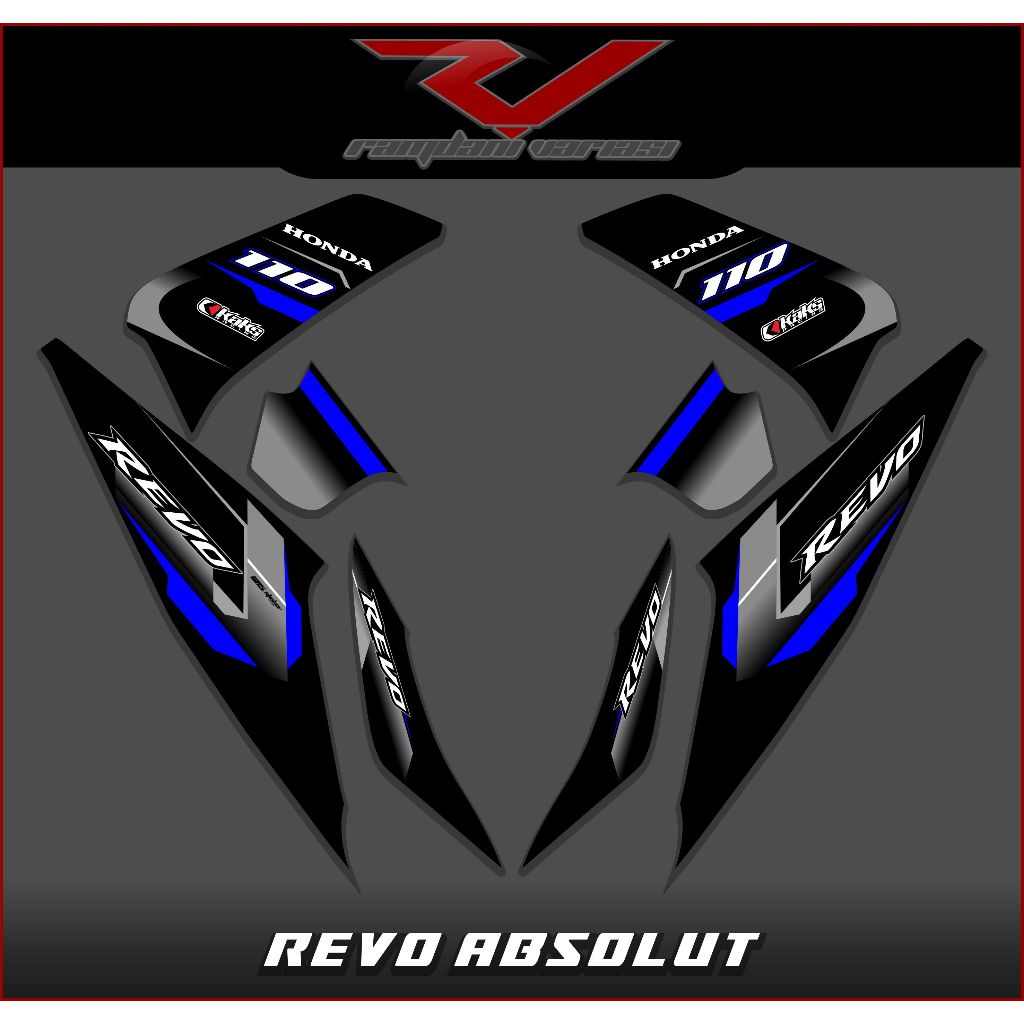 STRIPING STIKER REVO ABSOLUTE/STIKER VARIASI REVO/STRIPING MOTOR REVO 2010-2013
