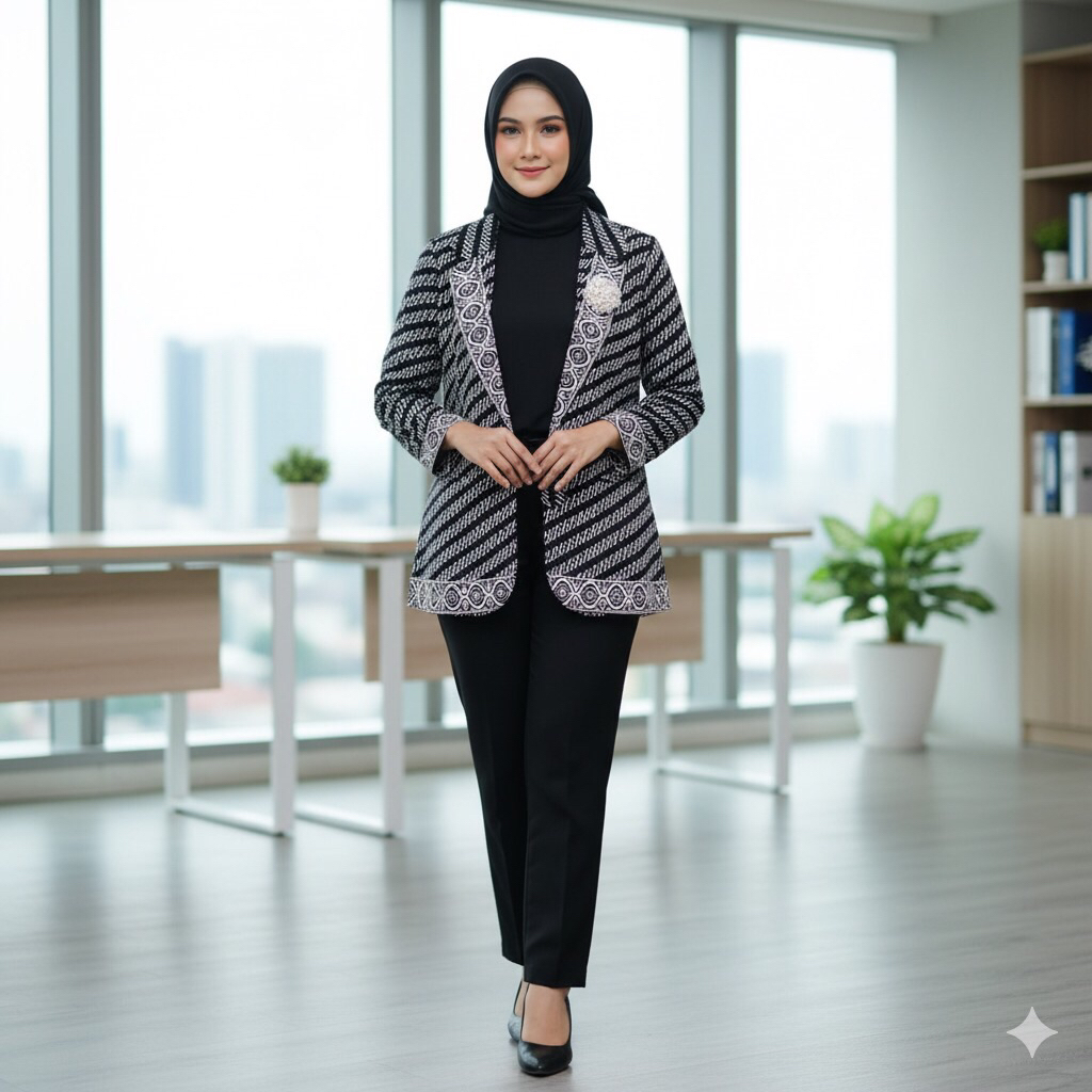 ATASAN BLAZER BATIK WANITA