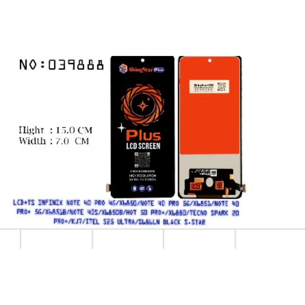 lcd infinix note 40 pro x6851 Infinix note 40 pro 5g 4g incell lf Layar datar oled layar lengkung