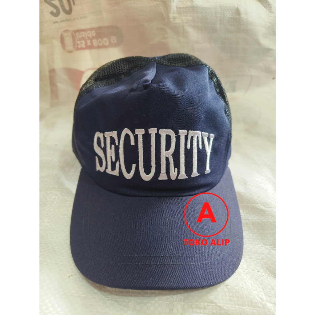 Topi Satpam Larici (Tulisan) - Topi Larici Satpam Topi PDH Security - Topi Satpam - Topi Security La