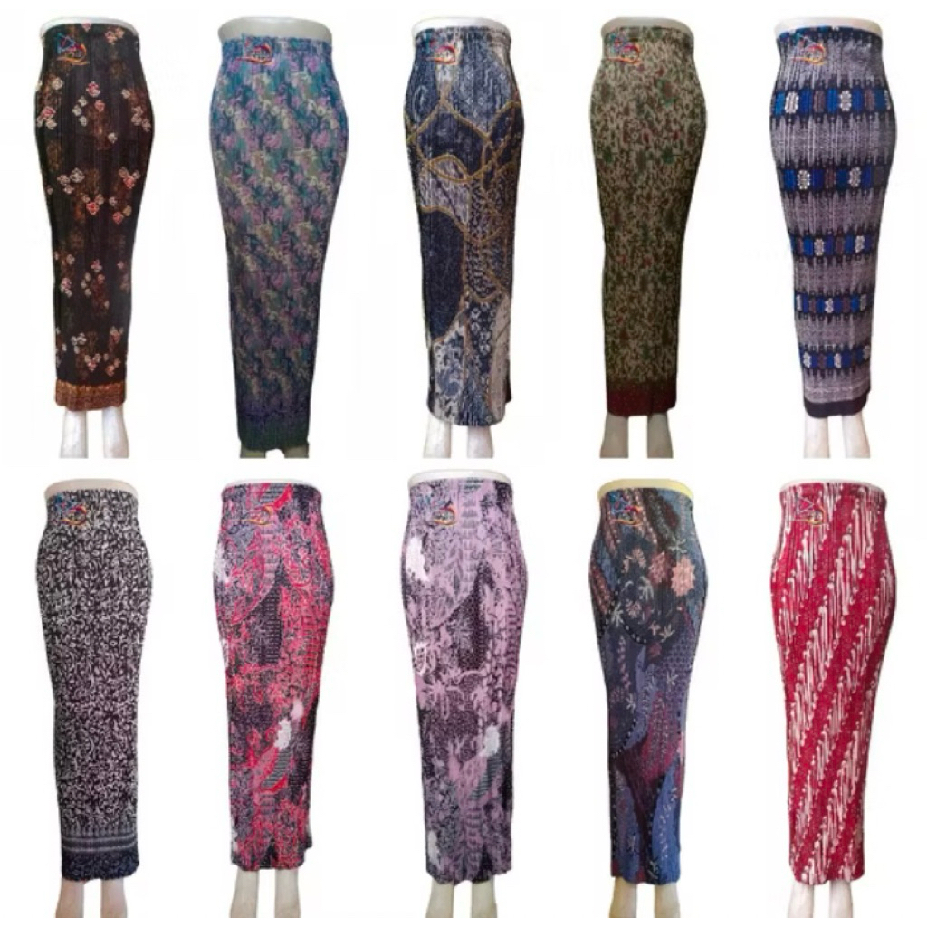 ROK Batik Plisket - Batik plisket Printing - Rok kebaya- Kain rok Plisket batik bawahan kebaya - ski