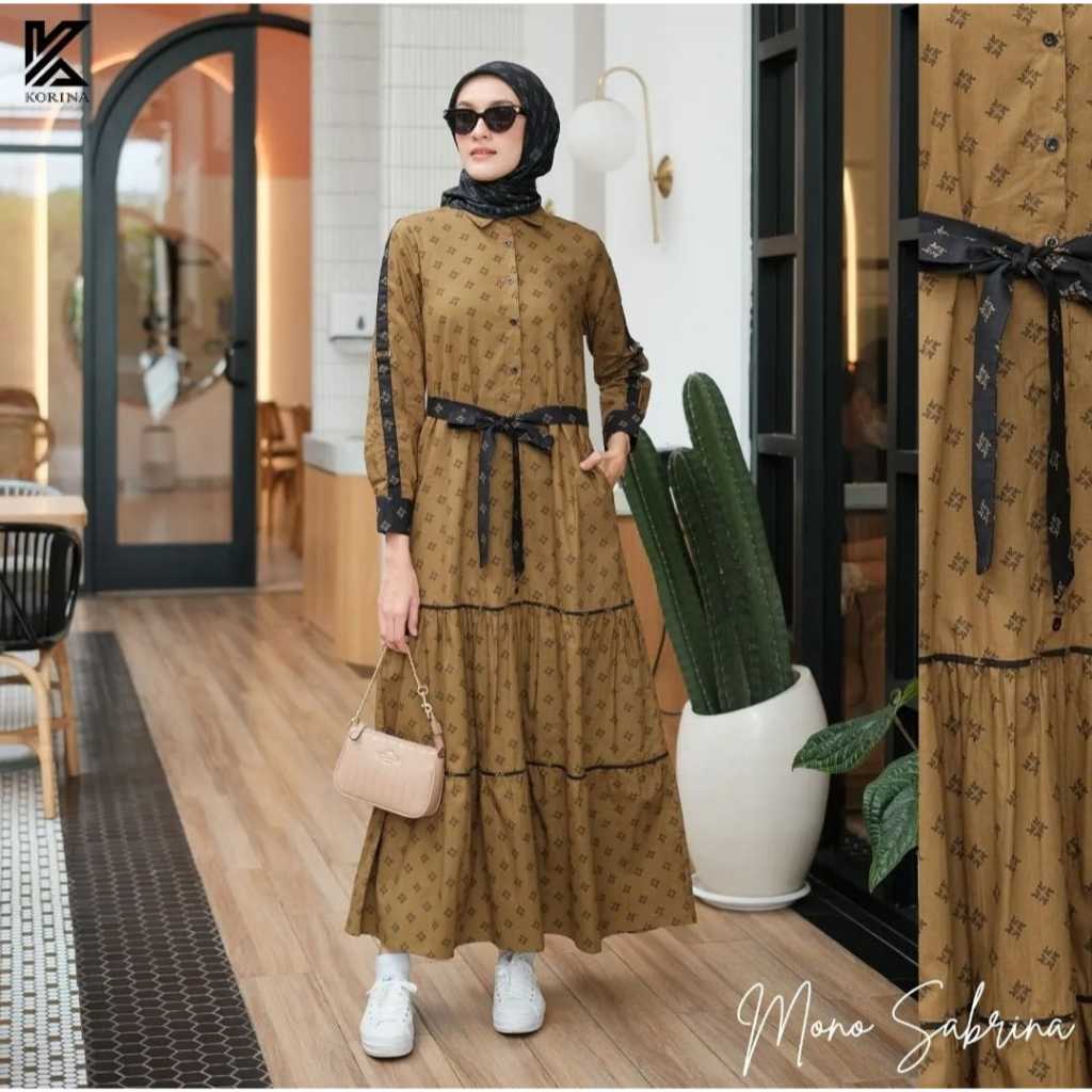 KORINA MONO SABRINA OLIVE DRESS ORIGINAL