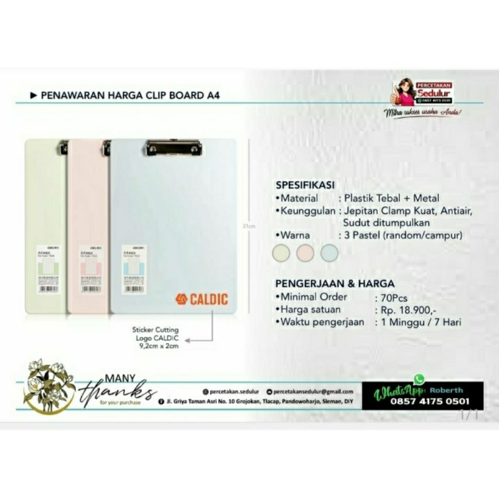 Clip Board A4 - Caldic