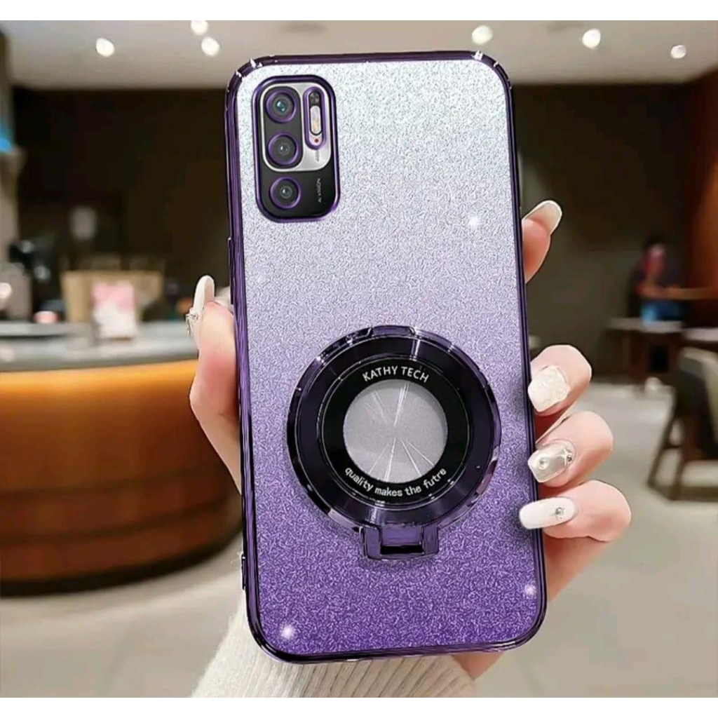 Casing Oppo A53 / A33 Softcase Ring Standing Glitter MagSafe Terbaru