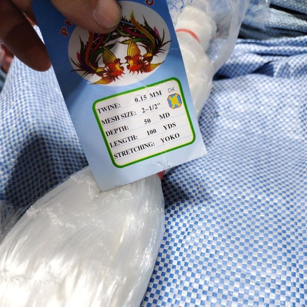 015 jaring ikan 2½" tinggi 3 meter 50md panjang 100 yds