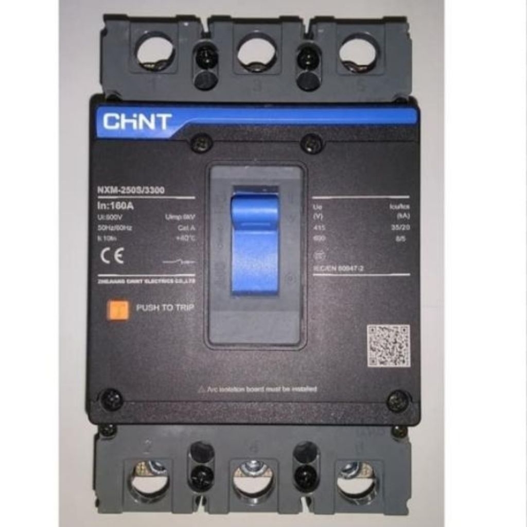 MCCB CHINT 3P 160A tipe NXM-250S/3300