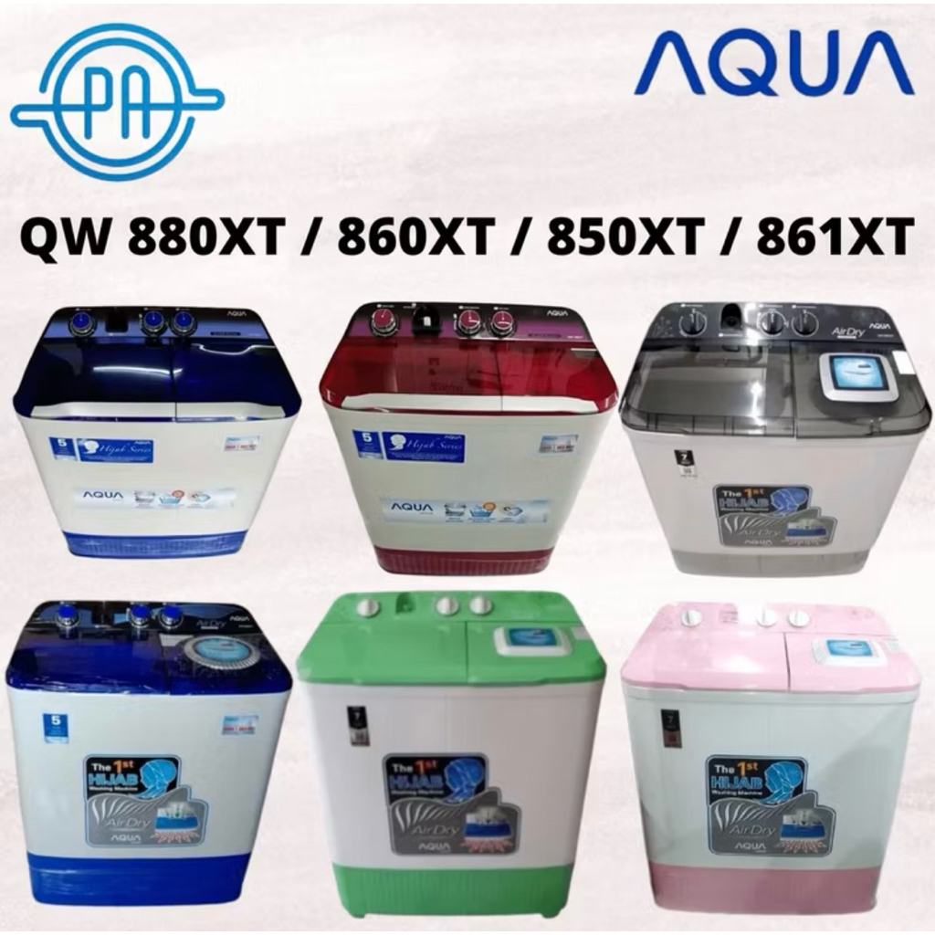 Mesin Cuci Aqua 2 Tabung 861XT Hijab Series 8Kg